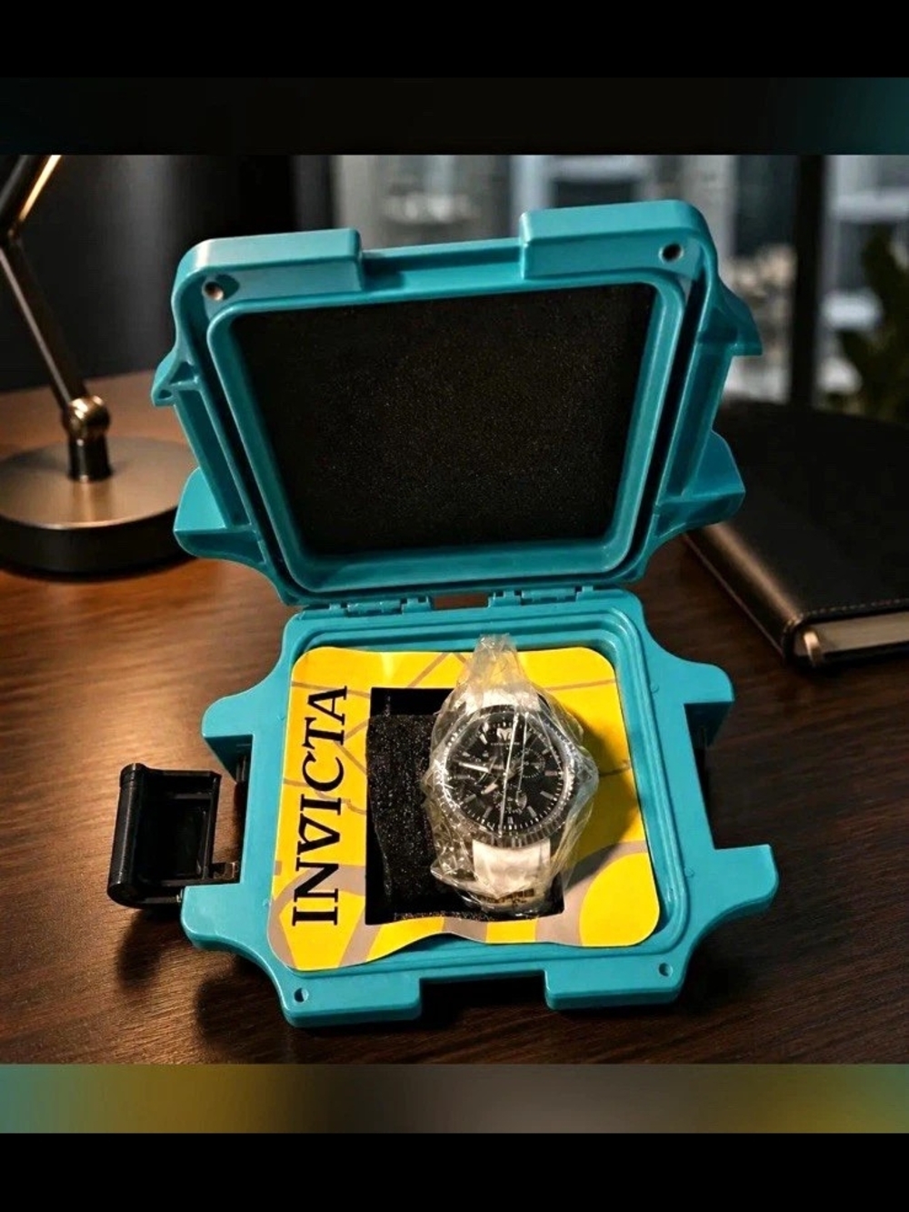 Invicta Men’s Sport Quartz Chronograph Black Dial Stainless Bracelet w/ Box